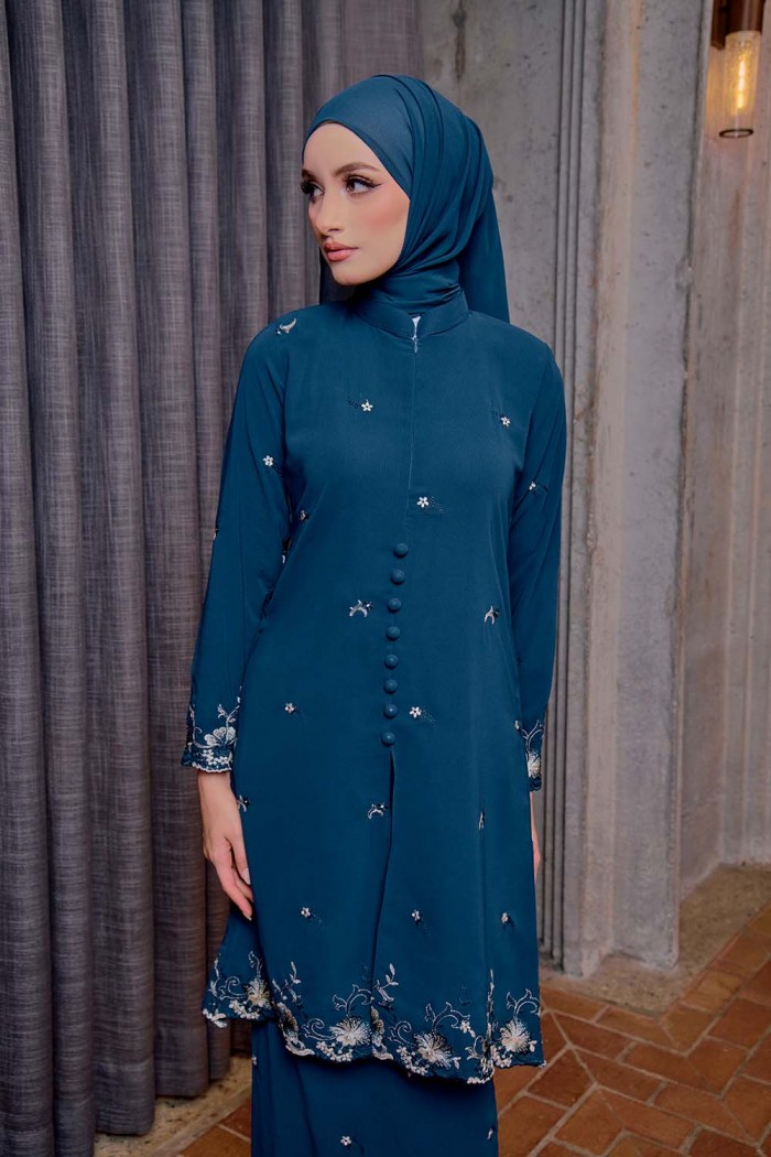 Bienda Kebaya - Teal Blue