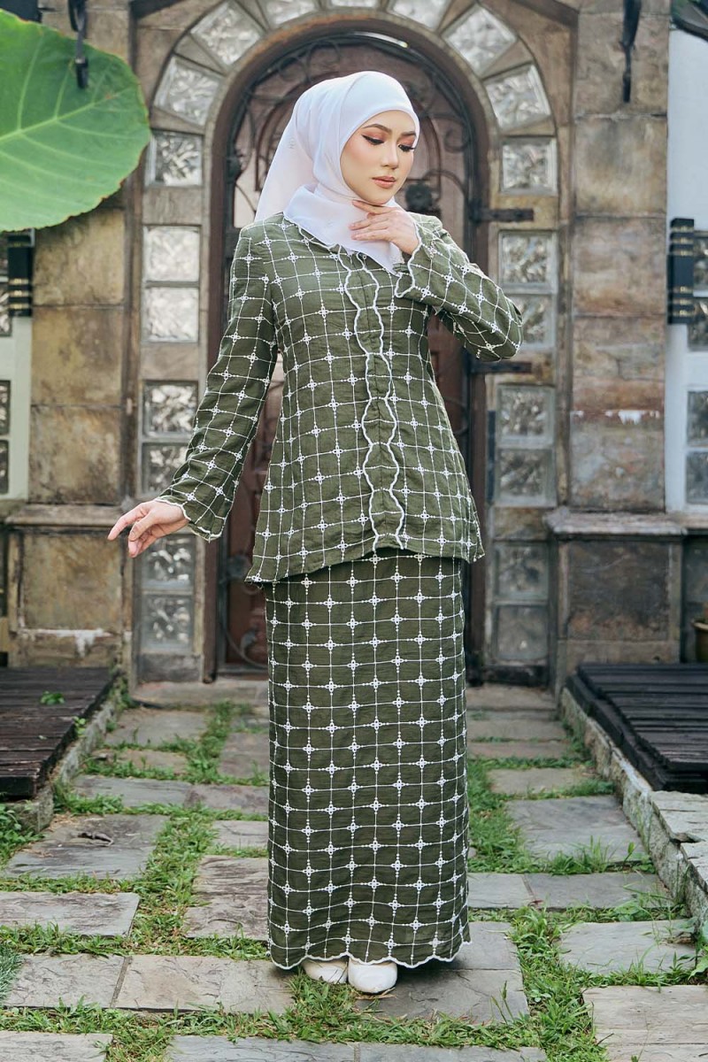 Marwa Kebaya - Olive Green