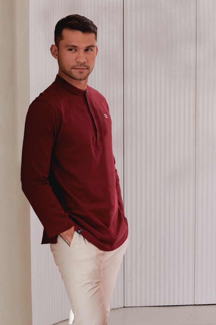 Kurta Haiqal - Maroon