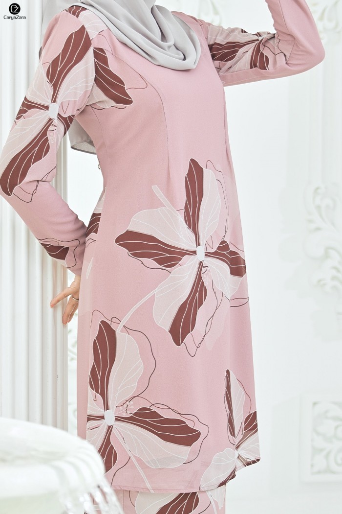 Mahsuri Kurung - Dusky Rose Pink