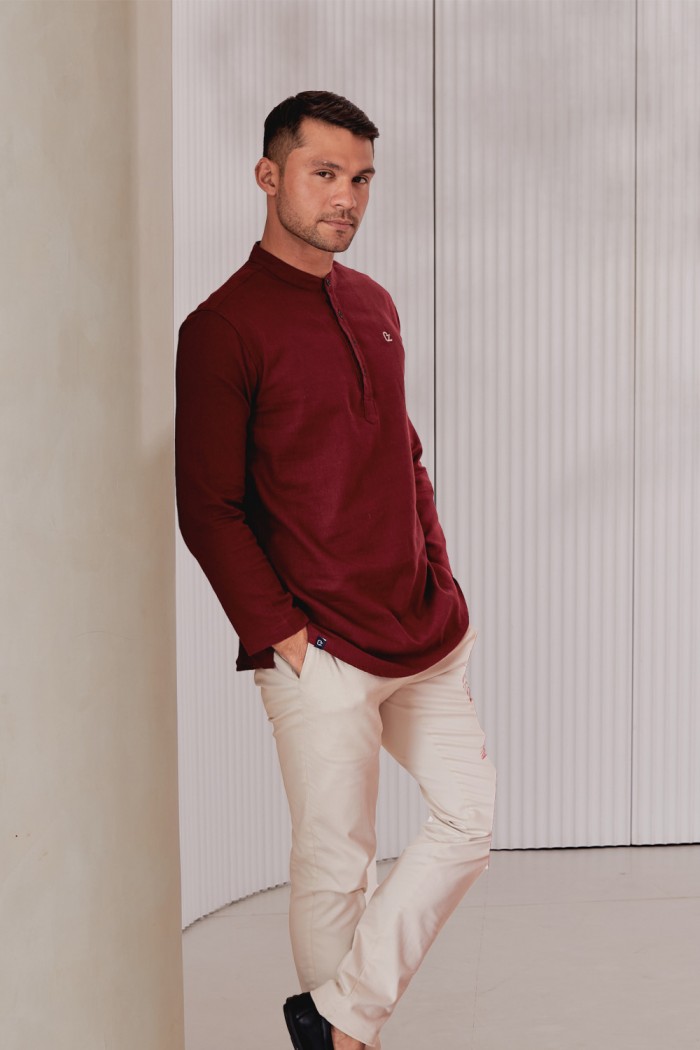 Kurta Haiqal - Maroon