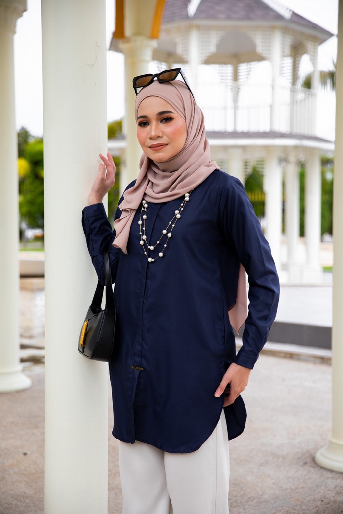 Aileen Blouse - Navy Blue