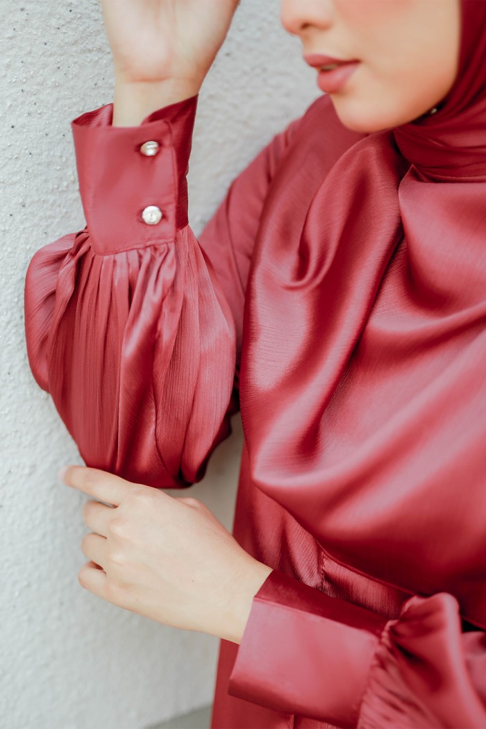 Hagia Abaya - Wine Red