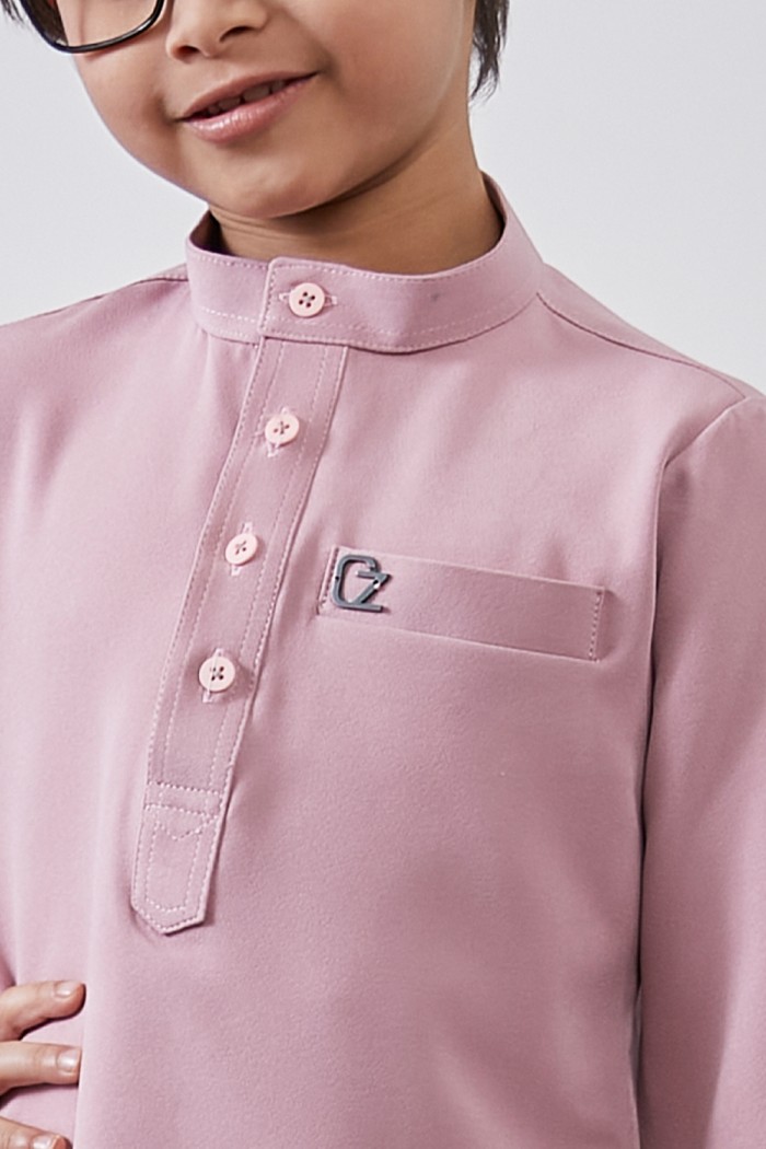 Baju Melayu Yusoff Kids - Dusty Pink