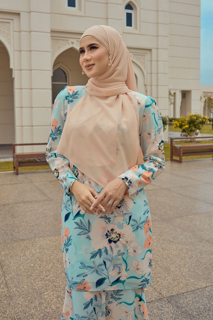 Maharani Kurung - MK08 - Blue Mint