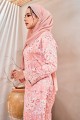 Maliqa Luxe Kurung - Pink Peach