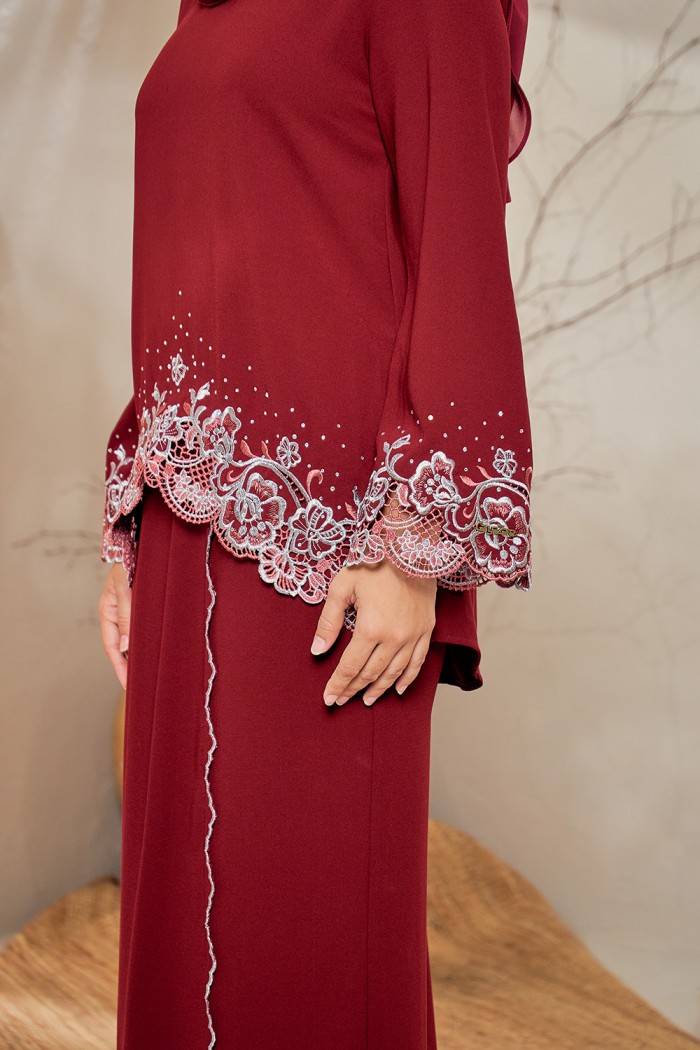 Suri Mini Kurung - Maroon