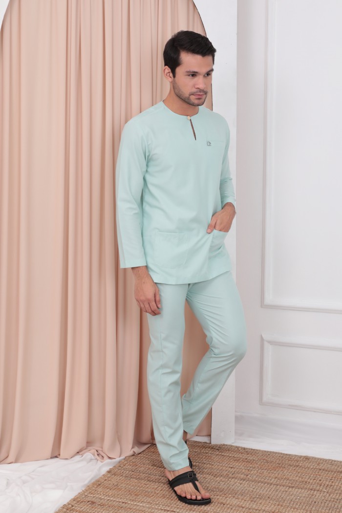 Baju Melayu Kaif - Mint Green