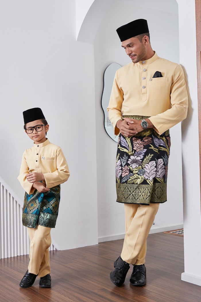 Baju Melayu Yusoff Kids - Custard Yellow