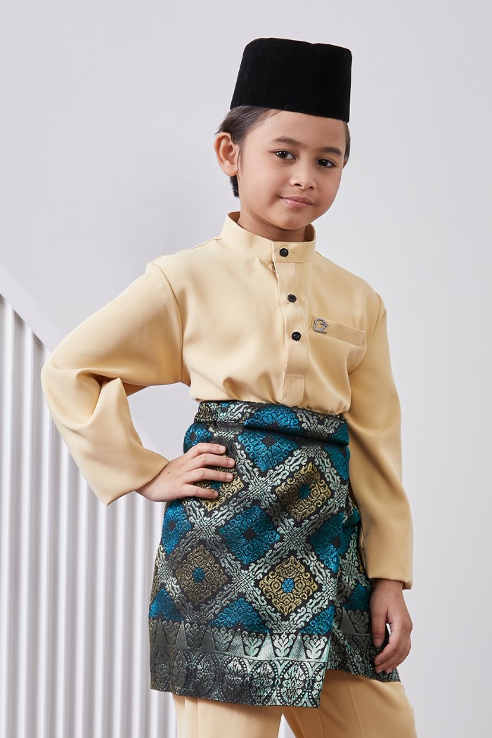 Baju Melayu Yusoff Kids - Custard Yellow