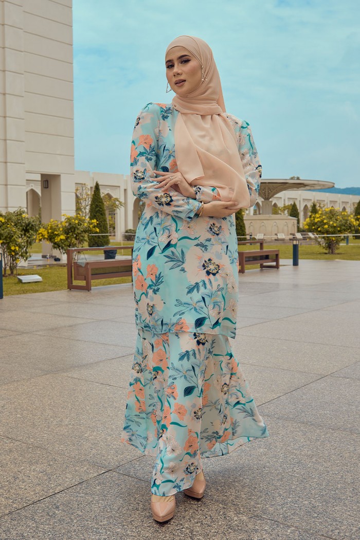 Maharani Kurung - MK08 - Blue Mint