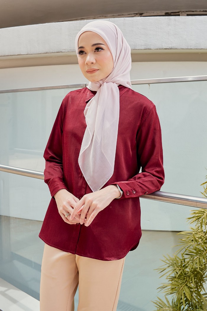 Luna Blouse - Maroon