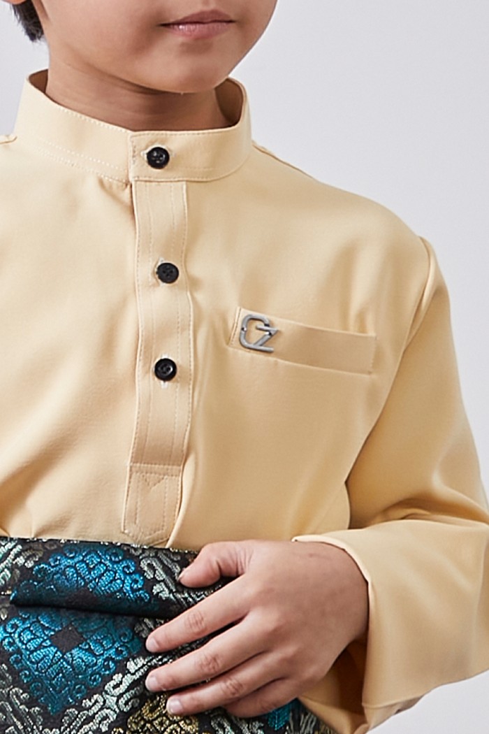 Baju Melayu Yusoff Kids - Custard Yellow