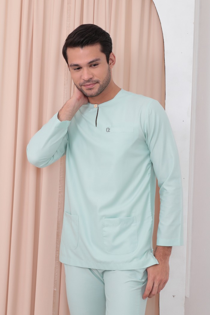 Baju Melayu Kaif - Mint Green