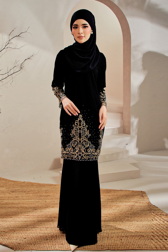 Adinda Luxe Kurung - Exclusive Black