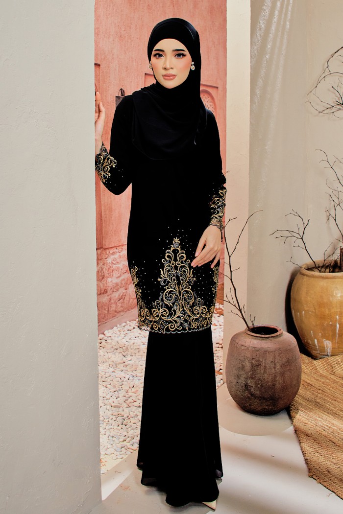 Adinda Luxe Kurung - Exclusive Black