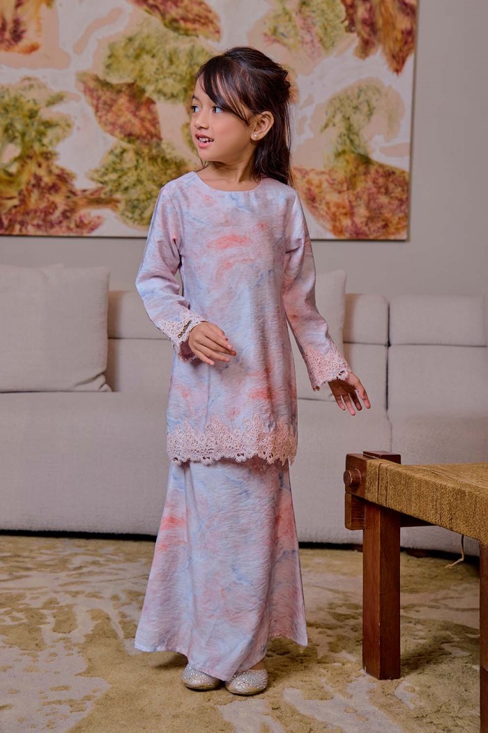 Qiara Kurung Kids - Rose Pink
