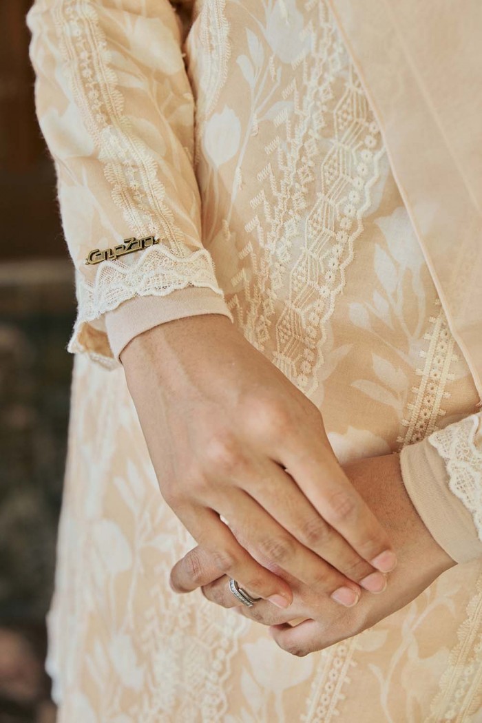 Printed Bunga Medina - Champagne