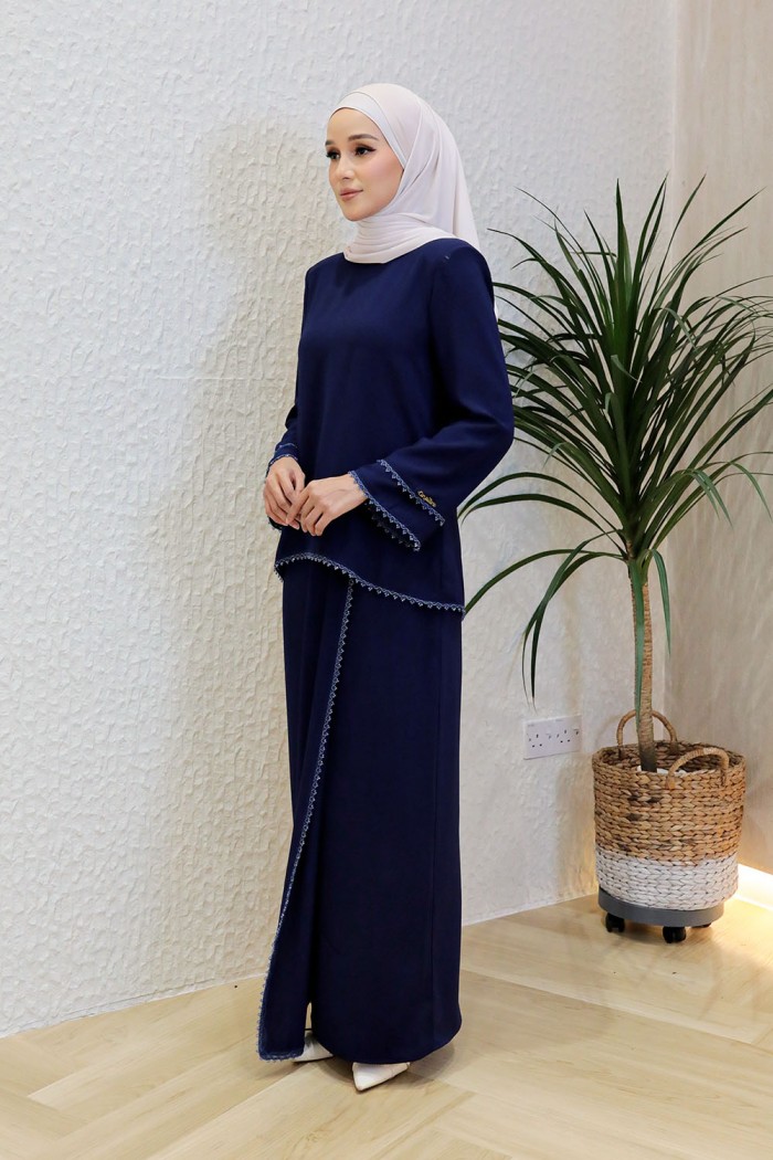 Seri Mini Kurung - Navy Blue