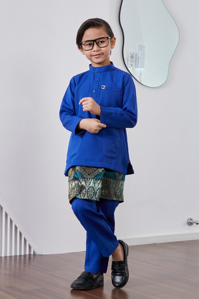 Baju Melayu Yusoff Kids - Royal Blue