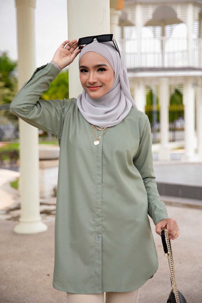 Aileen Blouse - Pine Green