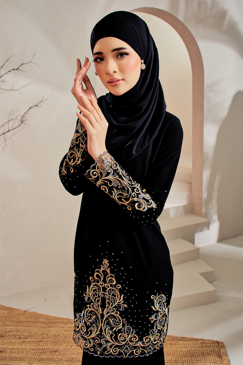 Adinda Luxe Kurung - Exclusive Black