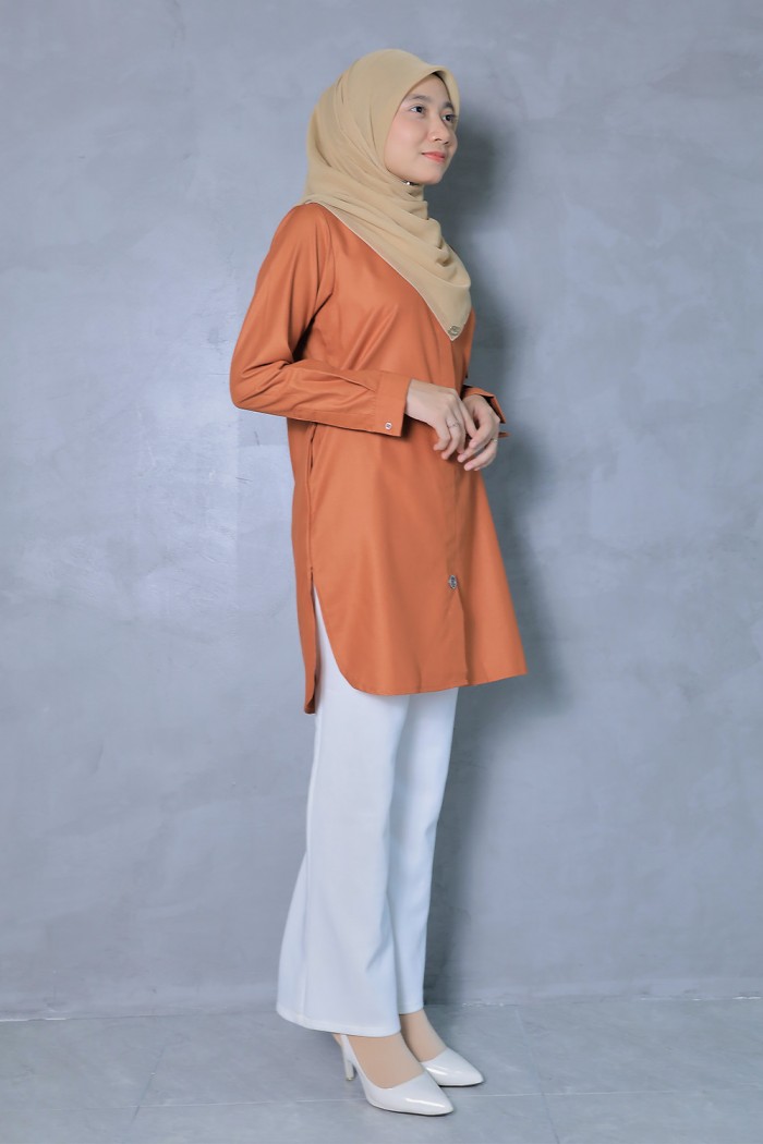 Aileen Blouse - Tangerine Orange