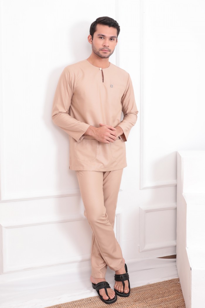 Baju Melayu Kaif - Nude Brown