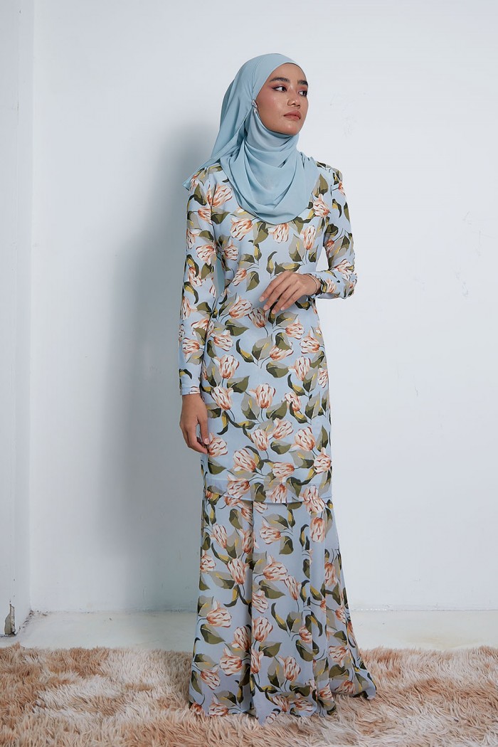 Maharani Kurung - MK12 - Blushing Blue