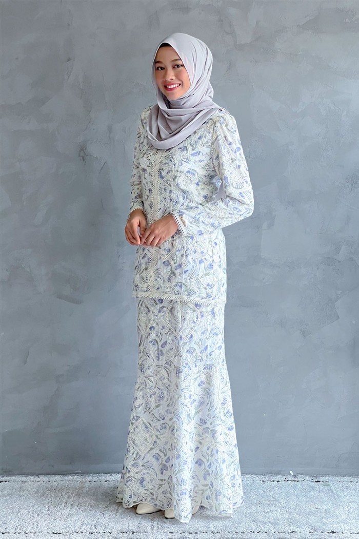 Marioka Luxe Kurung - Blueberry