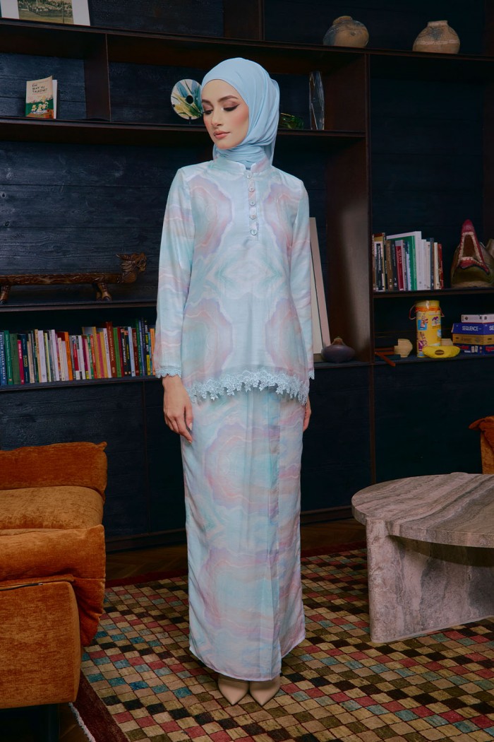 Eva Mini Kurung - Mint Blue