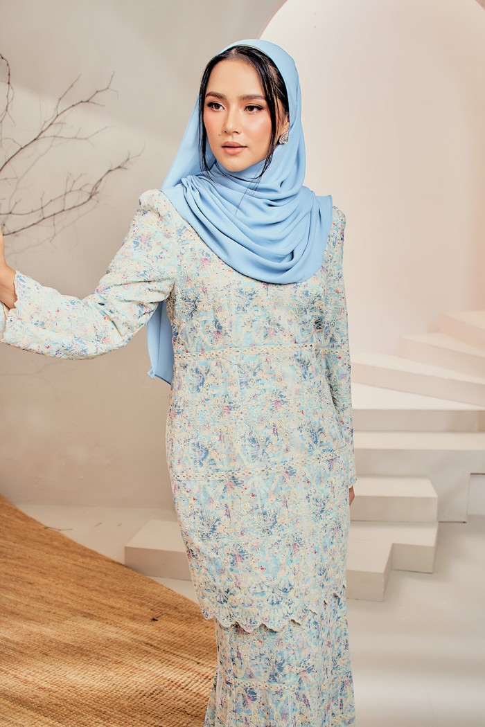 Alure Luxe Kurung - Mint Blue