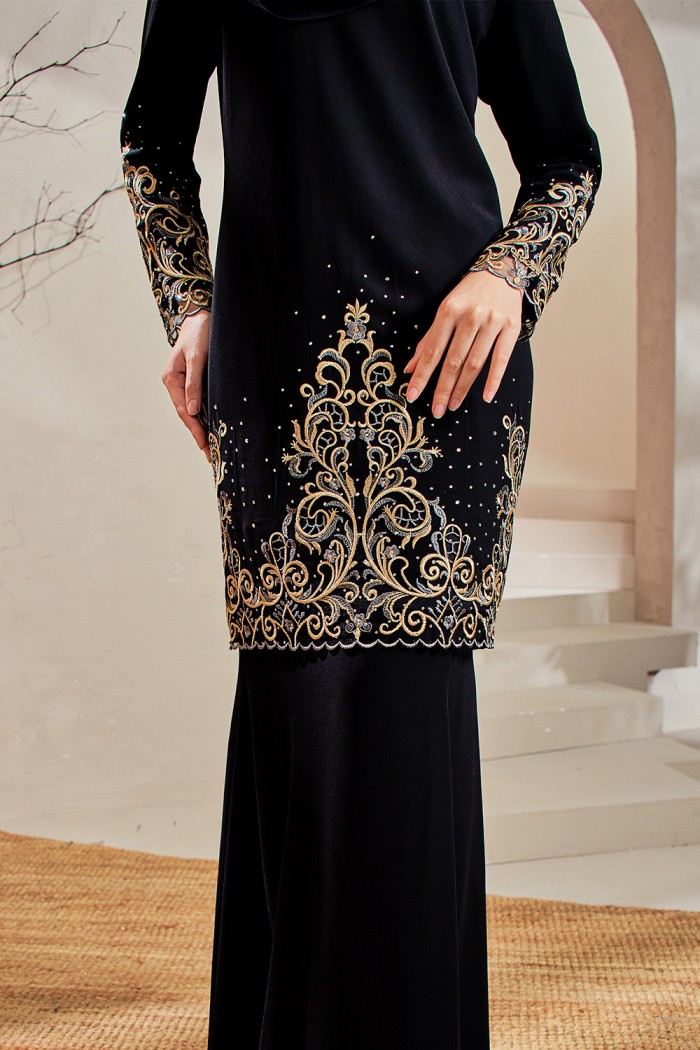 Adinda Luxe Kurung - Exclusive Black