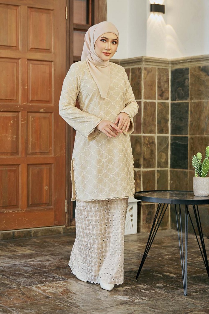 Safa Luxe Kurung - Nude