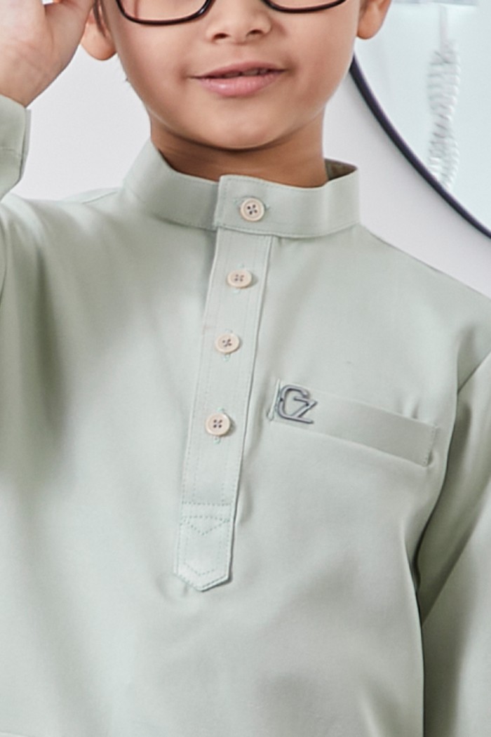 Baju Melayu Yusoff Kids - Pine Green