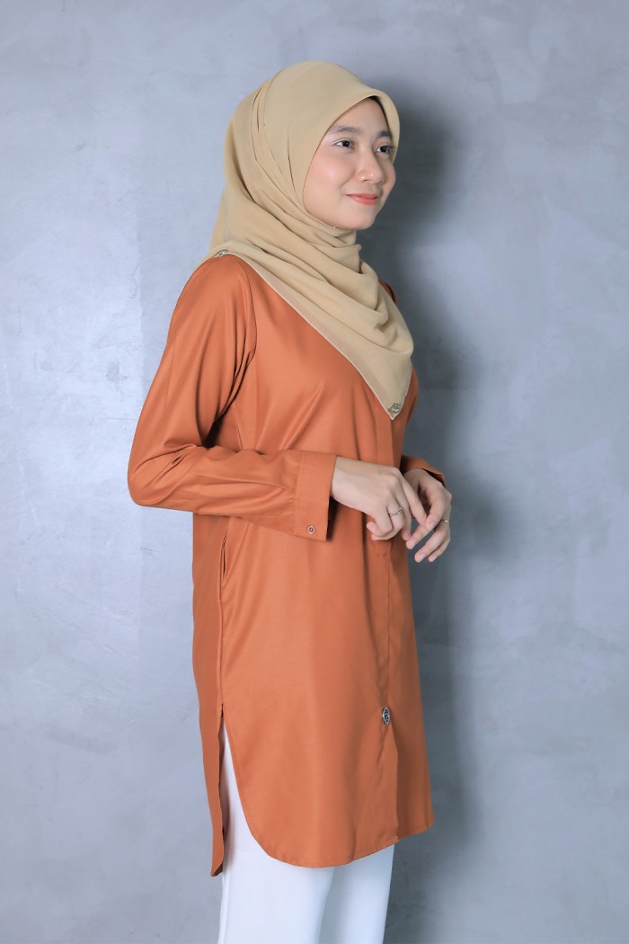 Aileen Blouse - Tangerine Orange