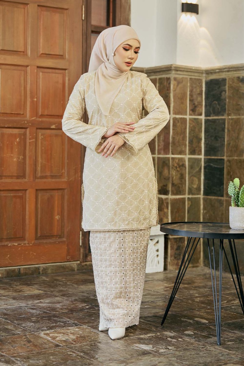 Safa Luxe Kurung - Nude