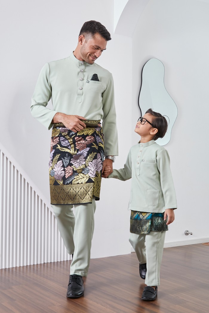 Baju Melayu Yusoff Kids - Pine Green