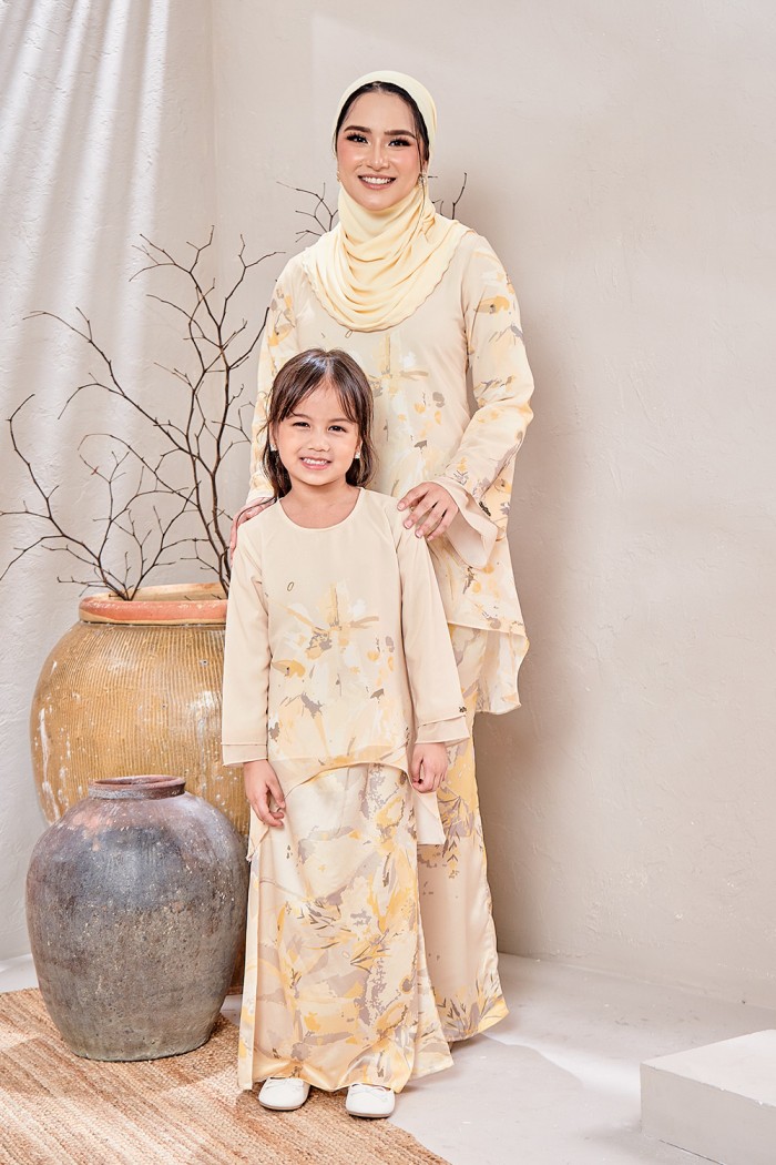 Julita Kurung Kids - Soft Yellow