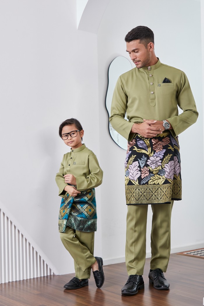 Baju Melayu Yusoff - Olive Green