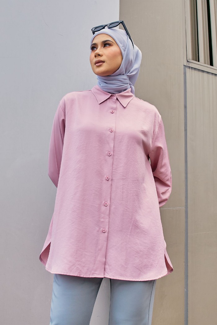 Luna Blouse - Dusty Pink