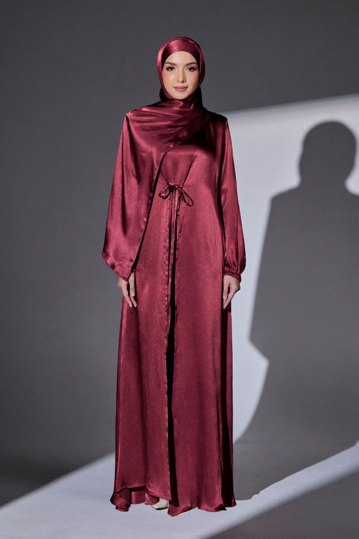 Abaya Qaleja - Wine Red