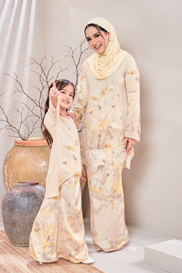 Julita Kurung Kids - Soft Yellow