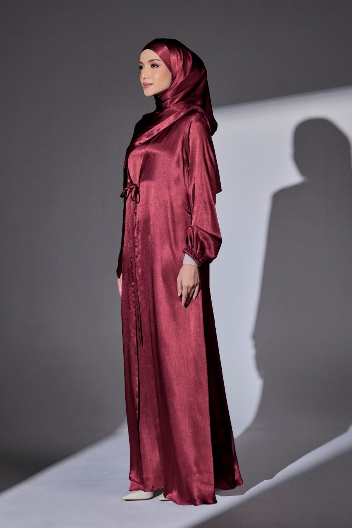 Abaya Qaleja - Wine Red