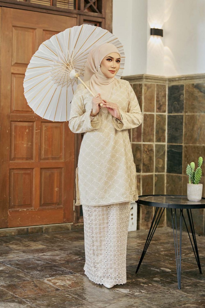 Safa Luxe Kurung - Nude