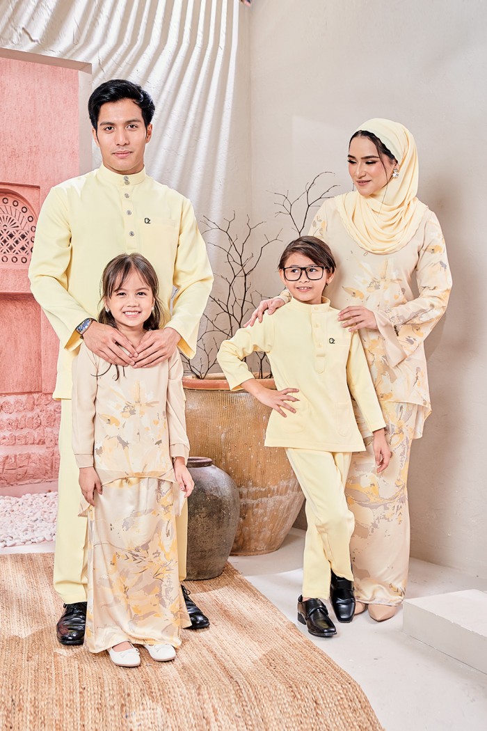 Julita Kurung Kids - Soft Yellow