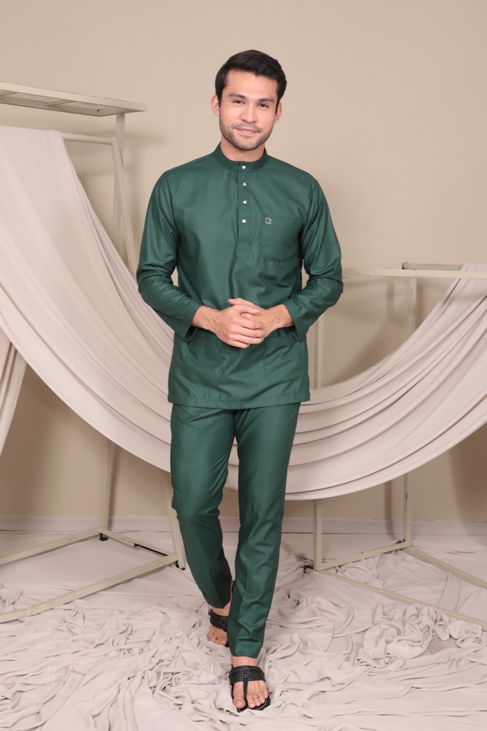 Baju Melayu Umarr  - Emerald Green