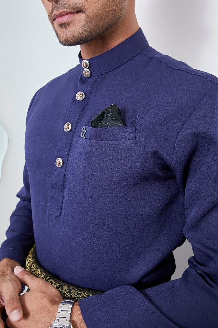 Baju Melayu Yusoff - Navy Blue