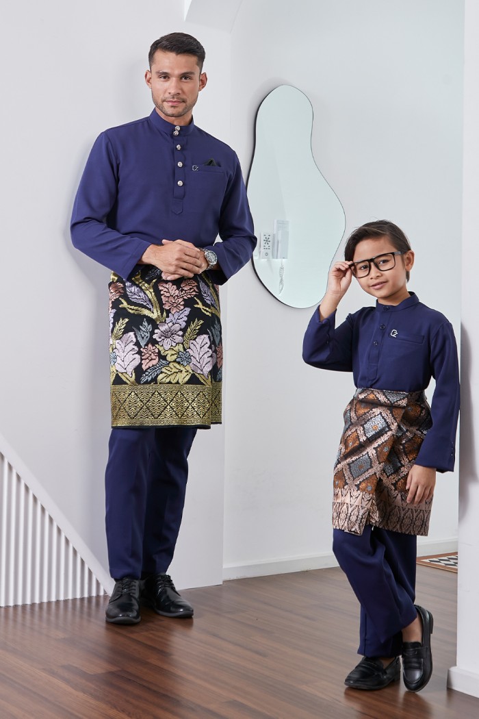 Baju Melayu Yusoff - Navy Blue