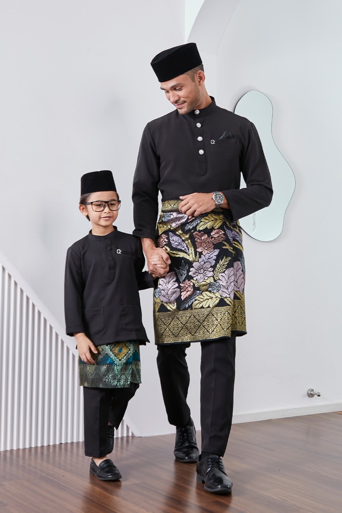 Baju Melayu Yusoff Kids - Exclusive Black